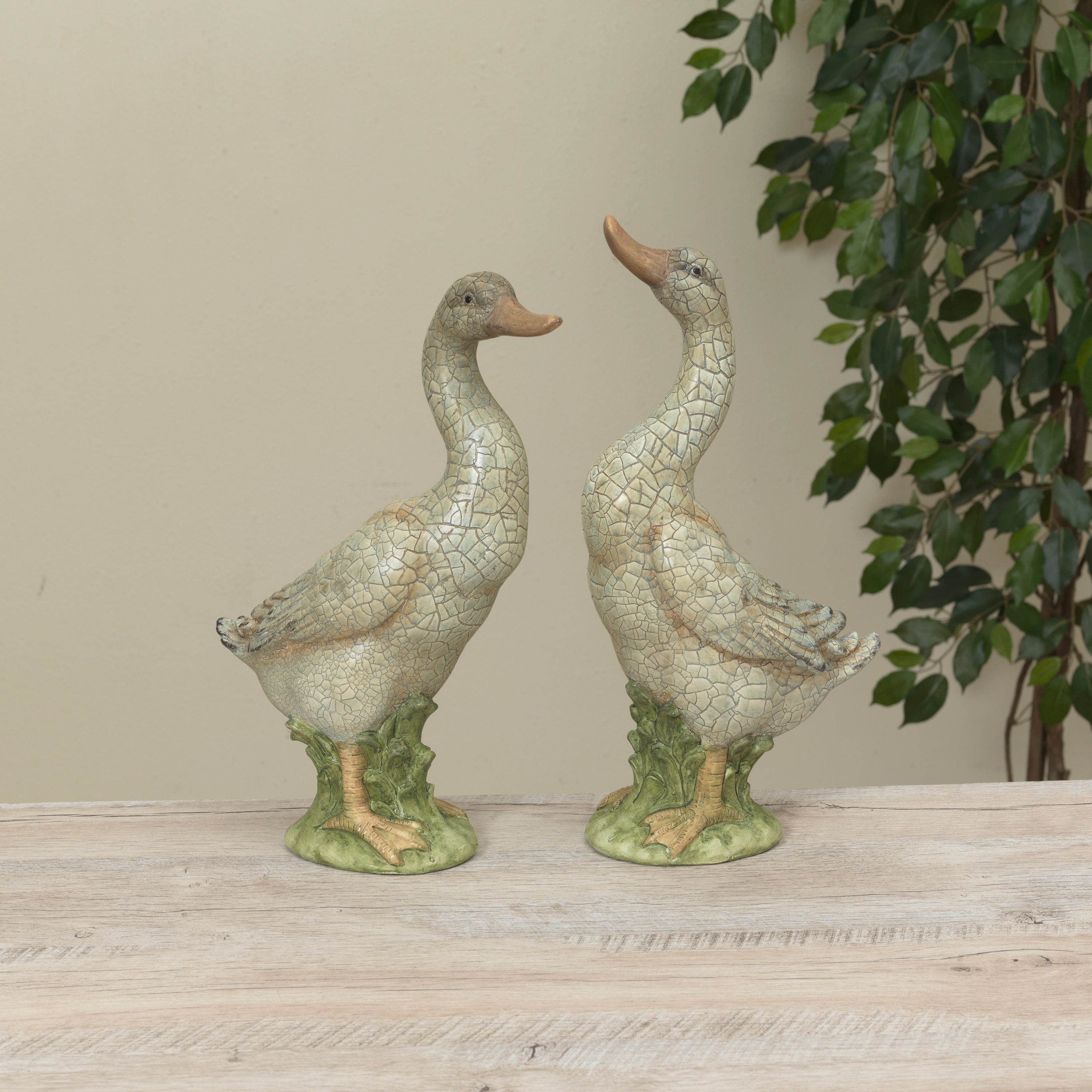14.9 in. Terracotta Ducks, set of 2